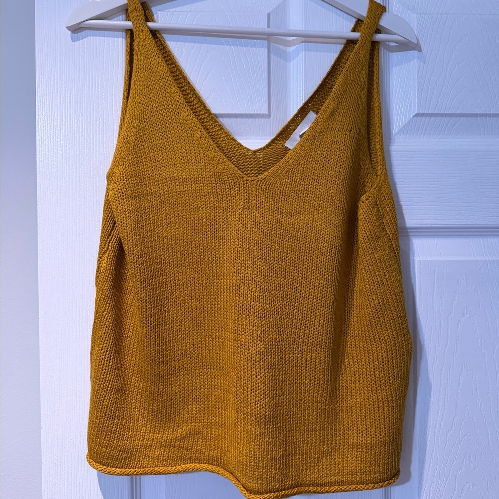 H&M Mustard Knit Tank Top